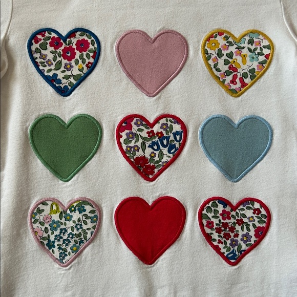 Mini Boden Heart Appliqué Shirt - Picture 2 of 6